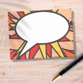 Bloco Post-it Bolha de Falha de Arte Pop de Quadrinhos