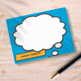 Bloco Post-it Bolha de Pensamento de Pop Art de Quadrinhos