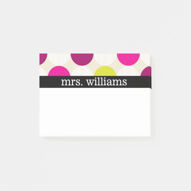 Bloco Post-it Bolinhas divertidas - Personalizar (Frente)