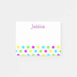 Bloco Post-it Bolinhas engraçadas nas notas de post-it