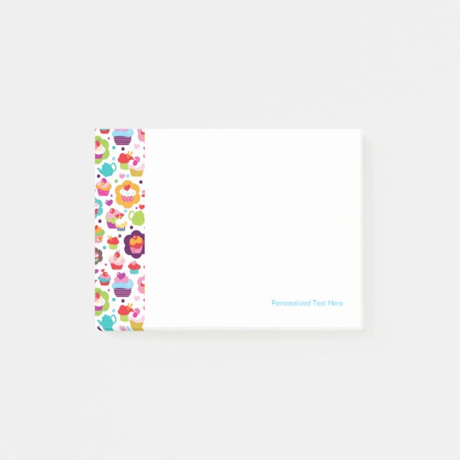 Bloco Post-it Bolo de xícara e pote de chá (Frente)