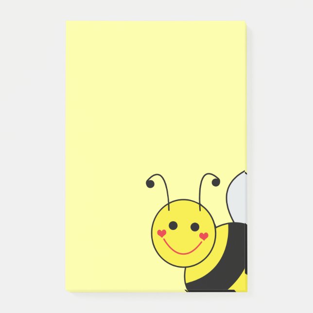Bloco Post-it Bonito Bumble a abelha (Frente)