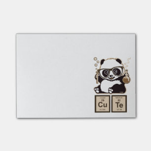 Bloco Post-it Bonito descoberto panda da química