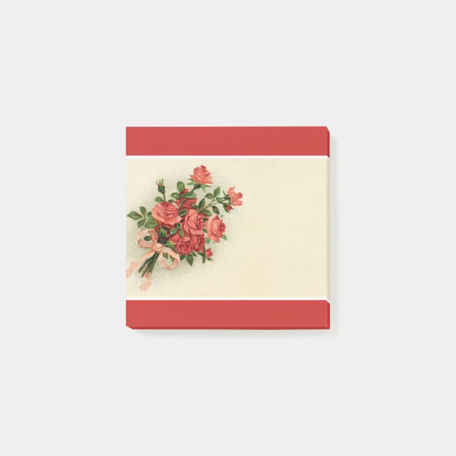 Bloco Post-it Buquê cor-de-rosa (Frente)