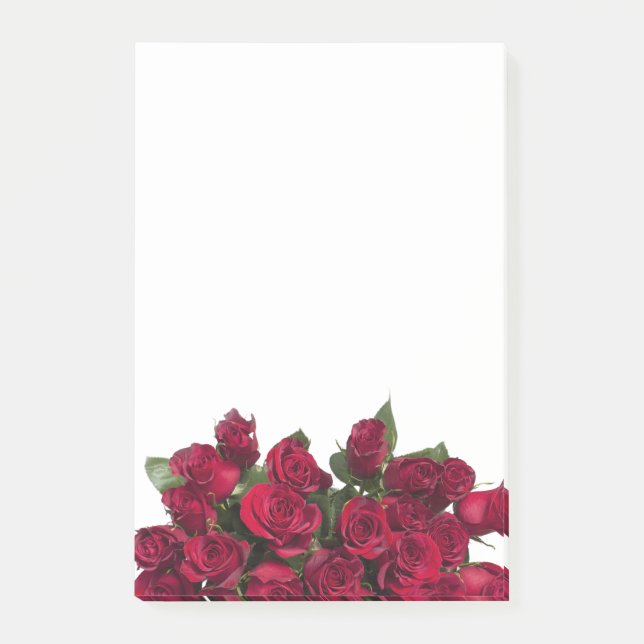 Bloco Post-it Buquê das rosas vermelhas (Frente)