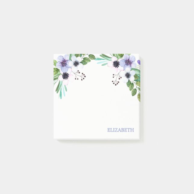 Bloco Post-it Buquê de Aquarela (Frente)