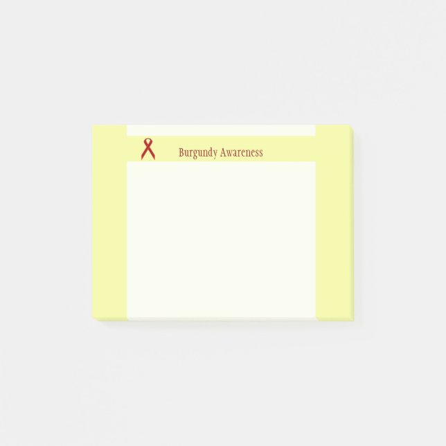 Bloco Post-it Burgundy Standard Ribbon por Kenneth Yoncich (Frente)
