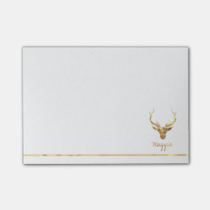 Bloco Post-it Cabeça Dourado dos cervos
