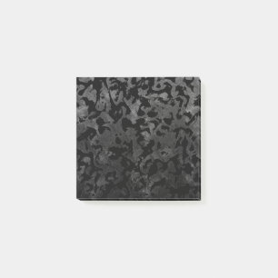 Bloco Post-it Camo moderno - Cinzas pretas e escuras - camuflage