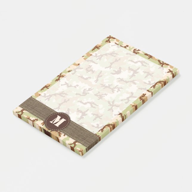 Bloco Post-it Camuflagem do deserto (Inclinado)