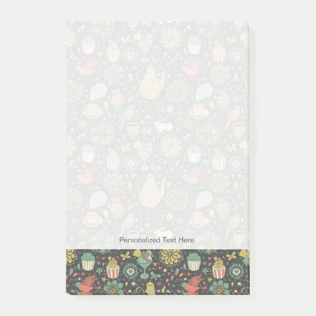 Bloco Post-it Cartão brilhante saboroso do chá (Frente)