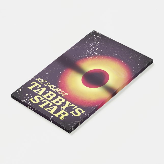 Bloco Post-it Cartaz espacial da estrela de Tabby (Inclinado)