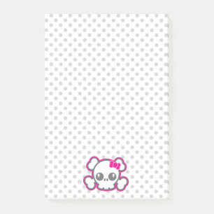 Bloco Post-it Cartões de Nota Autocolantes de Fita Rosa Kawaii
