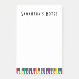 Bloco Post-it Chaves do Piano Arco-Íris, Verticais