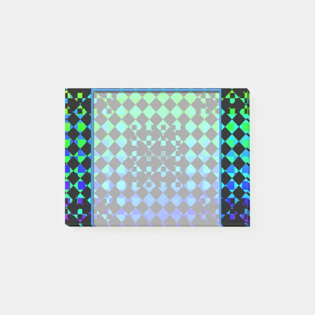 Bloco Post-it Checkered Twist por Kenneth Yoncich (Frente)