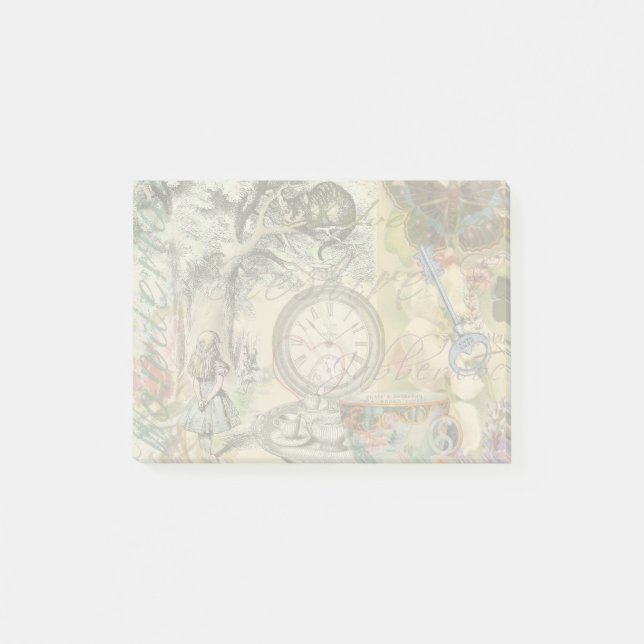 Bloco Post-it Cheshire Cat Alice Wonderland Classic (Frente)