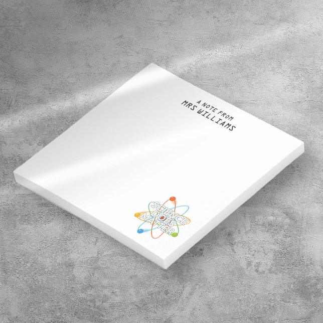 BLOCO POST-IT CIÊNCIA IMPORTA CITAÇÃO ENGRAÇADA (SCIENCE DOES MATTER Funny Quote Post-it Notes)