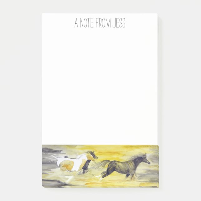 Bloco Post-it Cinza e Trabalho de arte Abstrato (Frente)