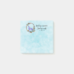Bloco Post-it Citação de Howling Wolf em Boho Wreath