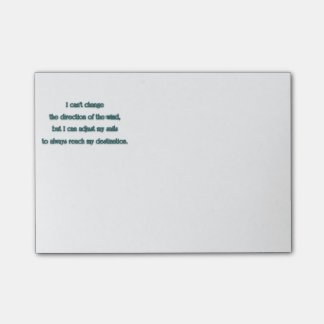 Bloco Post-it Citação Inspiradora - Não posso mudar a direção...