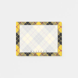 Bloco Post-it Clã escocês régio MacLeod do Tartan de Lewis