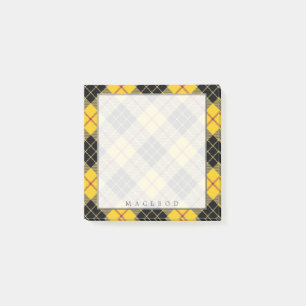 Bloco Post-it Clã escocês régio MacLeod do Tartan de Lewis
