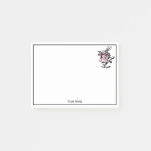 Bloco Post-it Coelhinho Branco Trompetista Alice no País das Mar