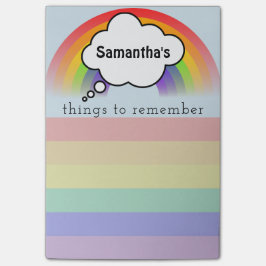 Bloco Post-it Coisas do arco-íris para recordar o post-it da