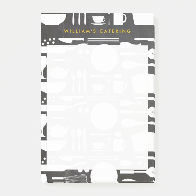 Bloco Post-it Colagem de cozinha no fundo do quadro (Frente)