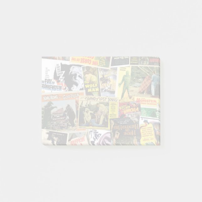 Bloco Post-it Colagem do filme do monstro (Frente)