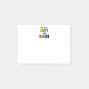 Bloco Post-it Coloque o seu Cray no Rainbow Crayon Art Teacher