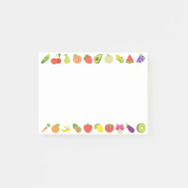 Bloco Post-it Colorida Fruta Emojis