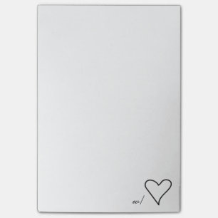 Bloco Post-it Com as notas de post-it do amor (grandes)