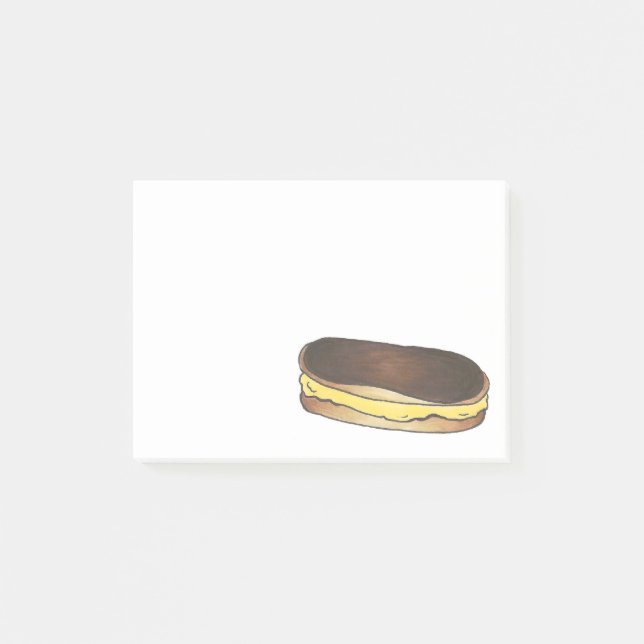 Bloco Post-it Comida de Eclair de Chocolate de Boston Posta (Frente)