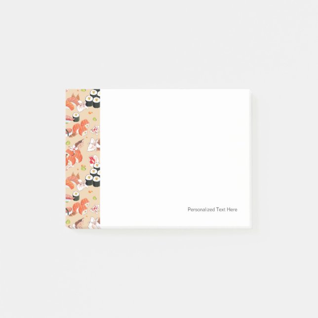 Bloco Post-it Comida japonesa: Teste padrão 3 do sushi (Frente)