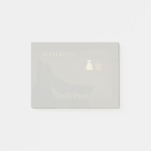 Bloco Post-it Contos de fadas minimalistas os 3 porcos