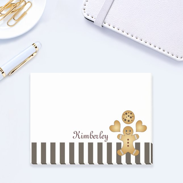 Bloco Post-it Cookie Personalizado Gingerpão Gelado (Criador carregado)