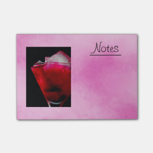 Bloco Post-it Coquetel Vermelho e Rosa