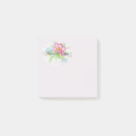 Bloco Post-it Cor d'água rosa Rosa Mini Buquê Floral TY