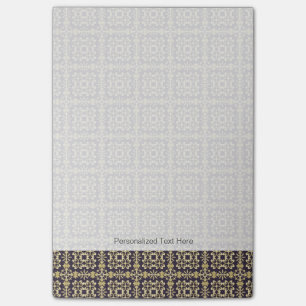 Bloco Post-it cor damasco de arte, ouro