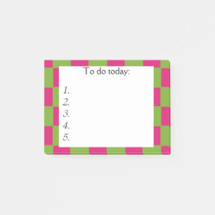 Bloco Post-it Cor-de-rosa-claro e verde Postar nota