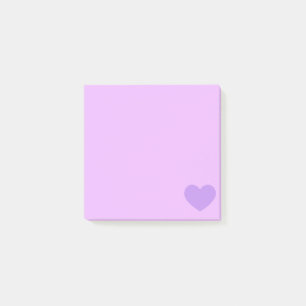 Bloco Post-it Coração roxo de Emoji