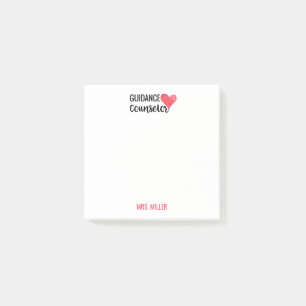 Bloco Post-it Coração vermelho personalizado conselheiro da