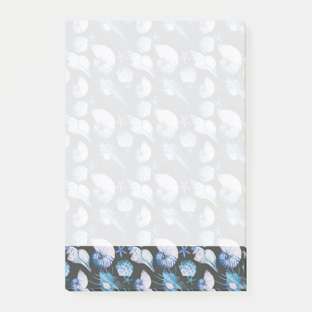 Bloco Post-it Corais com teste padrão dos escudos (Frente)