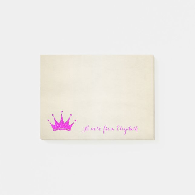 Bloco Post-it Coroa Cute Lovely  Stylish, Brilhante (Frente)