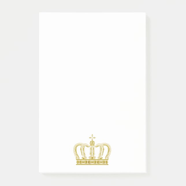 Bloco Post-it Coroa dourada + suas ideias (Frente)