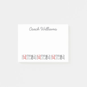 Bloco Post-it Corrida Campo Personalizada Nome XC