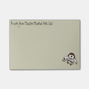 Bloco Post-it coruja da arte marcial
