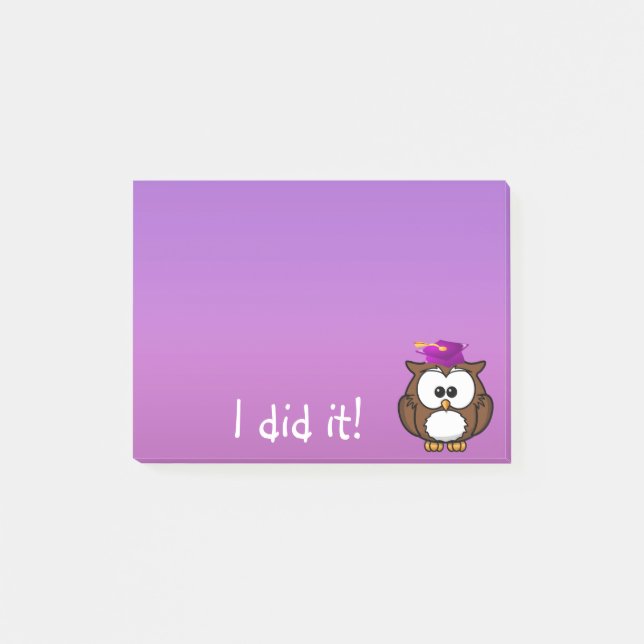 Bloco Post-it coruja formada (Frente)