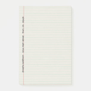 Bloco Post-it Costume alinhado do papel da pasta do caderno